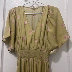 Watercolor Floral Print Dress